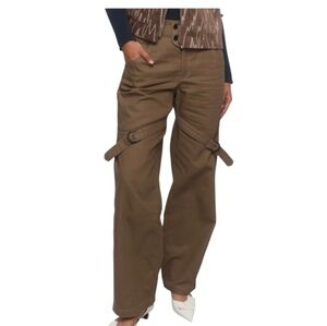 Joelle Collection Joris Utility Green Trousers Cargo Pants Size XS